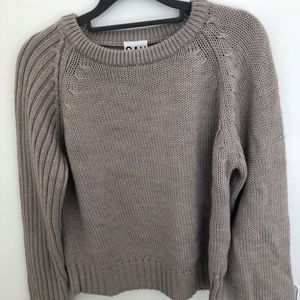 OAK cropped wool knit sweater